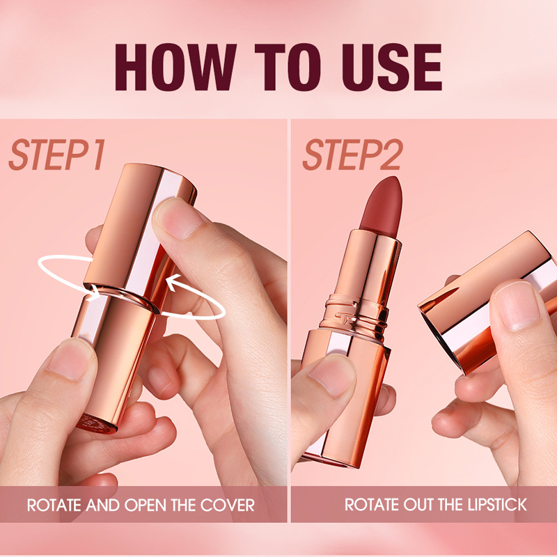 💄💕Rouge à Lèvres Mat Longue Tenue 24h – Résistant, Non Transférable & Confort Absolu