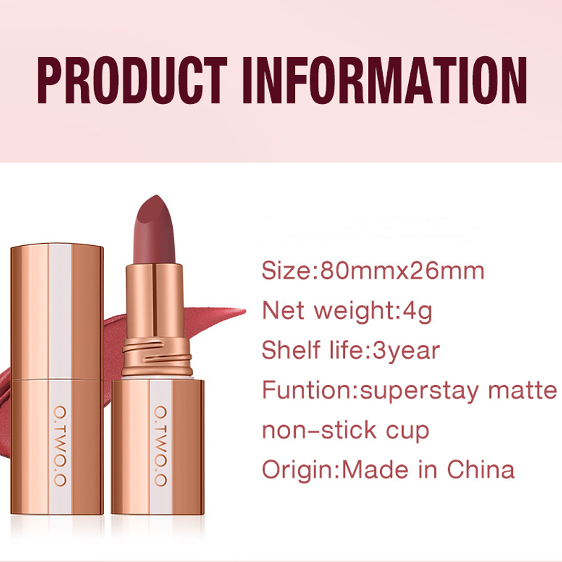 💄💕Rouge à Lèvres Mat Longue Tenue 24h – Résistant, Non Transférable & Confort Absolu