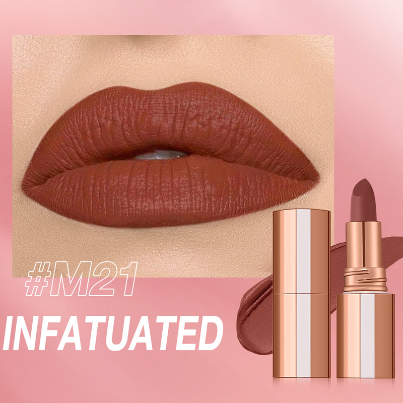 💄💕Rouge à Lèvres Mat Longue Tenue 24h – Résistant, Non Transférable & Confort Absolu