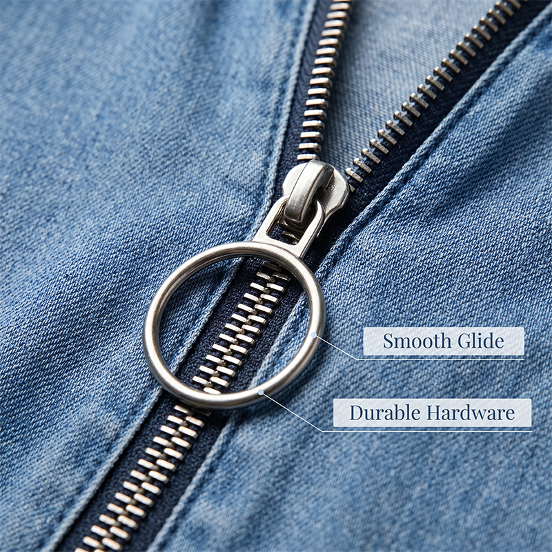⌛Offre à durée limitée – Robe-chemise décontractée en jean pour femme, coupe ample, revers, manches courtes, fermeture éclair et poches