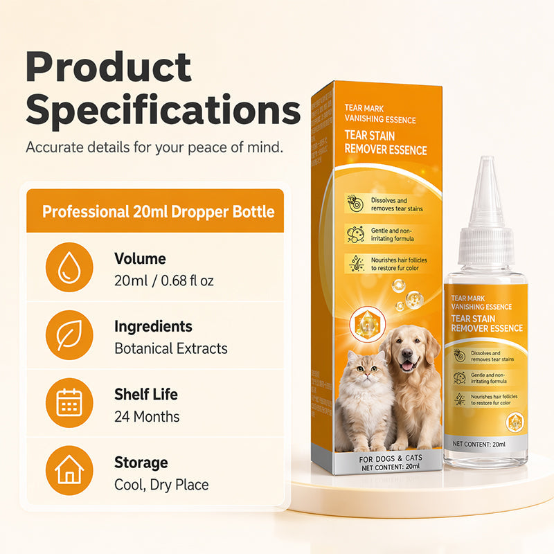 🐶 -50% | Gouttes de soin pour les yeux des animaux – Aident à réduire les taches de larmes