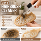 ✨🧹Outil 2-en-1 pour nettoyer les brosses à cheveux💇‍♀️, peigne multi-usage pour retirer les cheveux, avec picots en acier inoxydable et brosse à poils durs