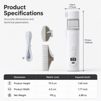 🐶 -50% | Brosse électrique de toilettage pour chiens et chats – Élimine les poils morts en douceur