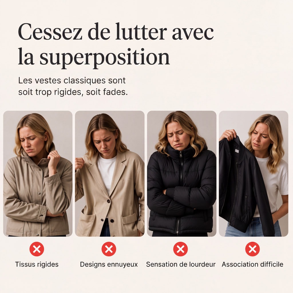 ⌛Dernier jour -50%🔥🧥Veste Femme en Maille & Denim🎁