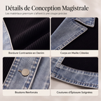 ⌛Dernier jour -50%🔥🧥Veste Femme en Maille & Denim🎁