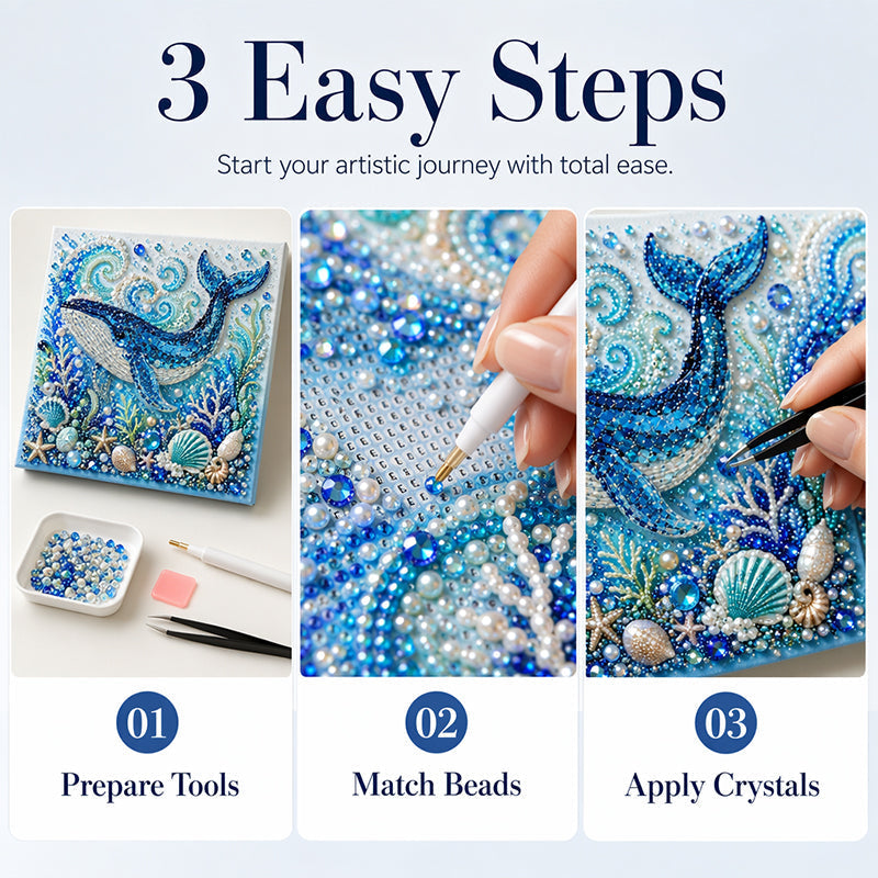 Kit de peinture « Creative Ocean Life » : création de perles artificielles à faire soi-même