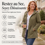 ⏰ DERNIER JOUR DES SOLDES : -50 % ✨ Veste Femme Chic, Légère & Imperméable 🧥