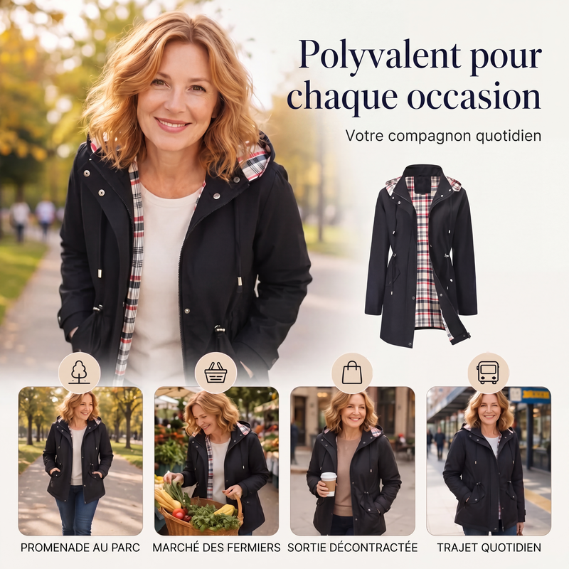 ⏰ DERNIER JOUR DES SOLDES : -50 % ✨ Veste Femme Chic, Légère & Imperméable 🧥