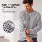 Pull moderne en maille gaufrée pour homme