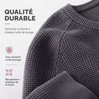 Pull moderne en maille gaufrée pour homme