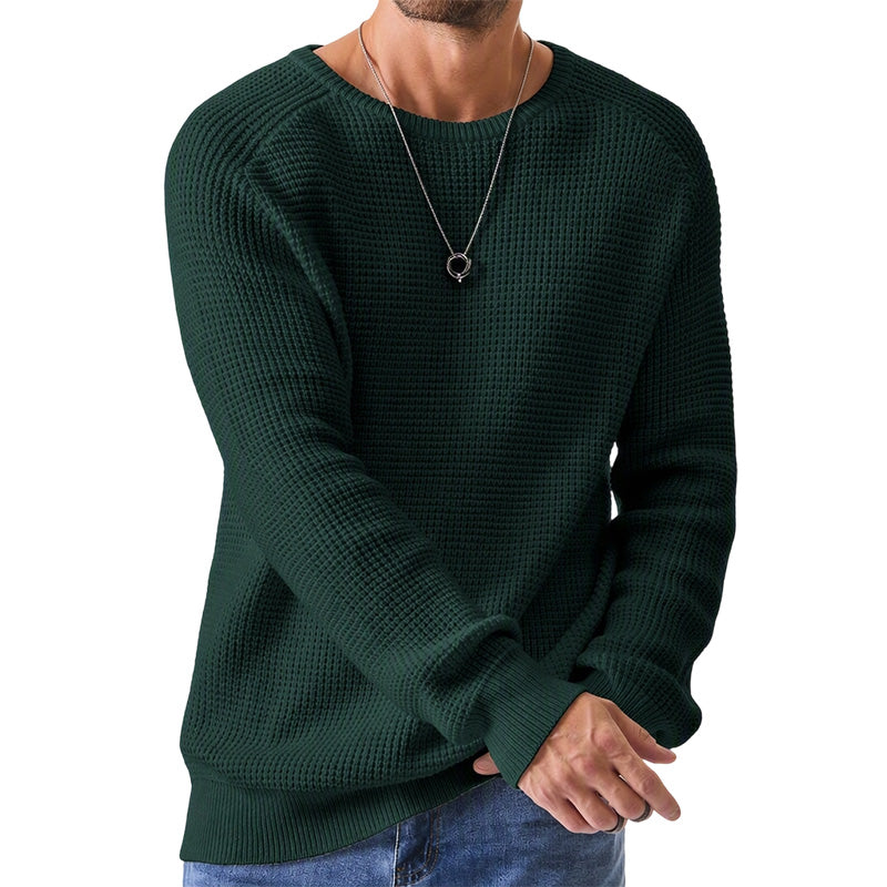 Pull moderne en maille gaufrée pour homme