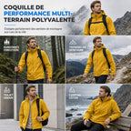 Veste softshell à capuche unisexe pour l'extérieur